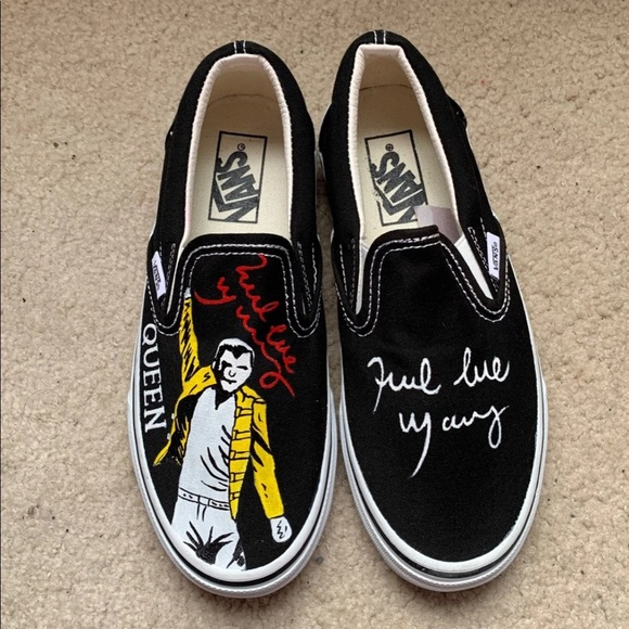 Ticket to Paradise Custom Hand Painted Vans Authentic Shoes